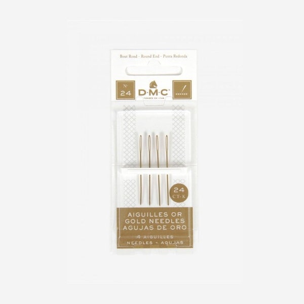 Gold Cross Stitch Needles DMC Size 24