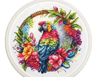 Cross Stitch Kit Luca-S - The Tropical Parrot, BC201