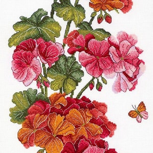 Cross Stitch Kit MP Studia - Geranium, SNV-742