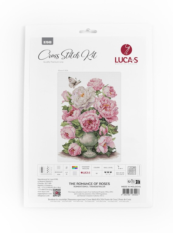 mine ‼️ Cross Stitch Kit Luca-s - the Romance of Roses, B7040 - Etsy