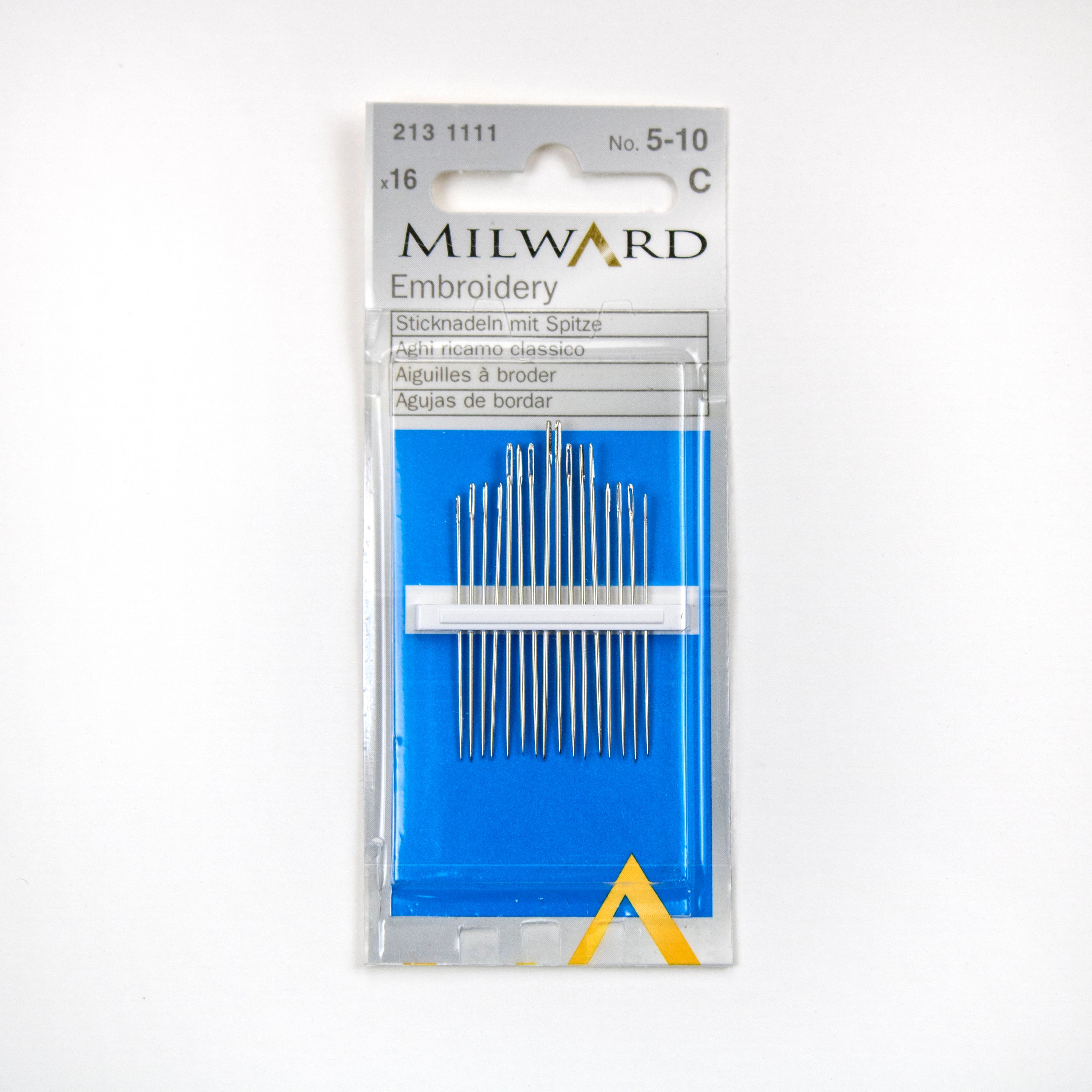 Milward No. 5 to 10 Embroidery Needle - 16 Pack