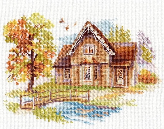 Cross Stitch Kit Alisa - September House, 3-21 - Etsy