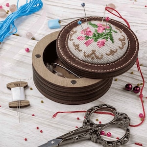 Pin Cushion Kit - Needlecraft Storage Box - Needle Storage Pin