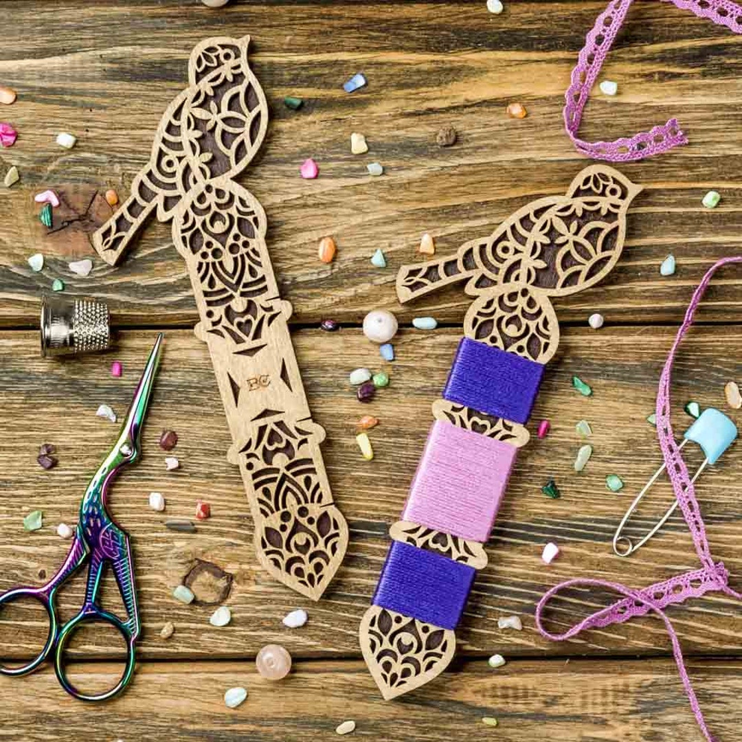 Floss Bobbins Wooden Thread Bobbins Thread Organizers Etsy