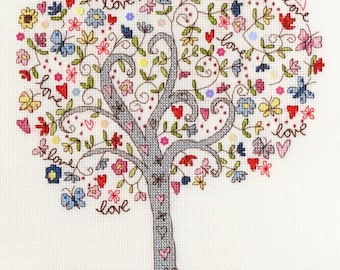 Kit de Ponto Cruz Bothy Threads - Árvore do Amor