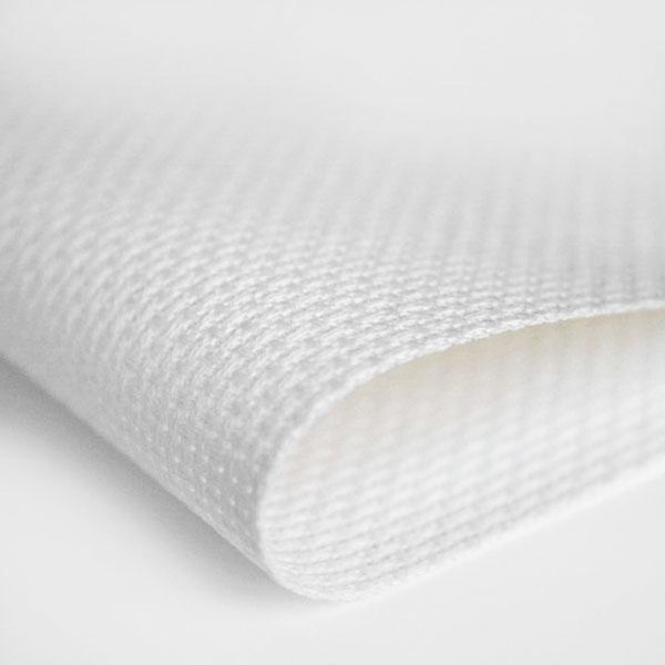 Aida 18 ct. Zweigart, Color 100 (White Show) Tissu de broderie, Toile point de croix, 100% coton