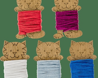 Floss Bobbins, Wooden Thread Bobbins - Thread Organizers, Embroidery Thread Bobbins