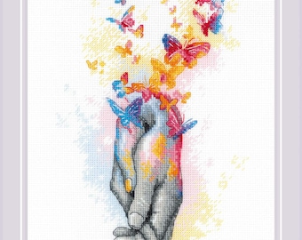 Kit punto croce Riolis - L'amore è nell'aria, R2104