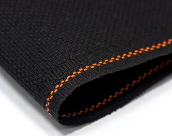 Aida 18 ct. Zweigart, Couture Tissu, Toile Point De Croix, Couleur Noir 720, 100% Coton