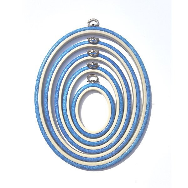 Blue Embroidery Hoop - Nurge Flexible Oval Hoop