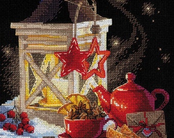 Cross Stitch Kit Riolis - Winter Tea Time, R1977