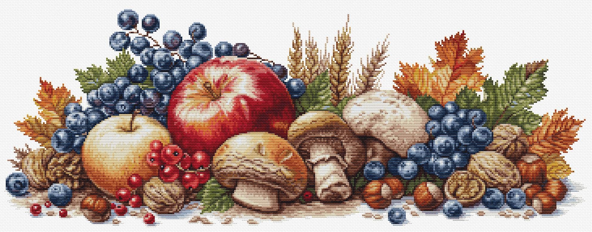 BUSTAFELLOWS セット Cross Stitch Kit Luca-s GOLD - Autumn Harvest, BU5071 - Etsy