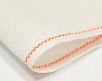 Zweigart Aïda 14 Ct. Tissu de couture, blanc naturel, couleur 101