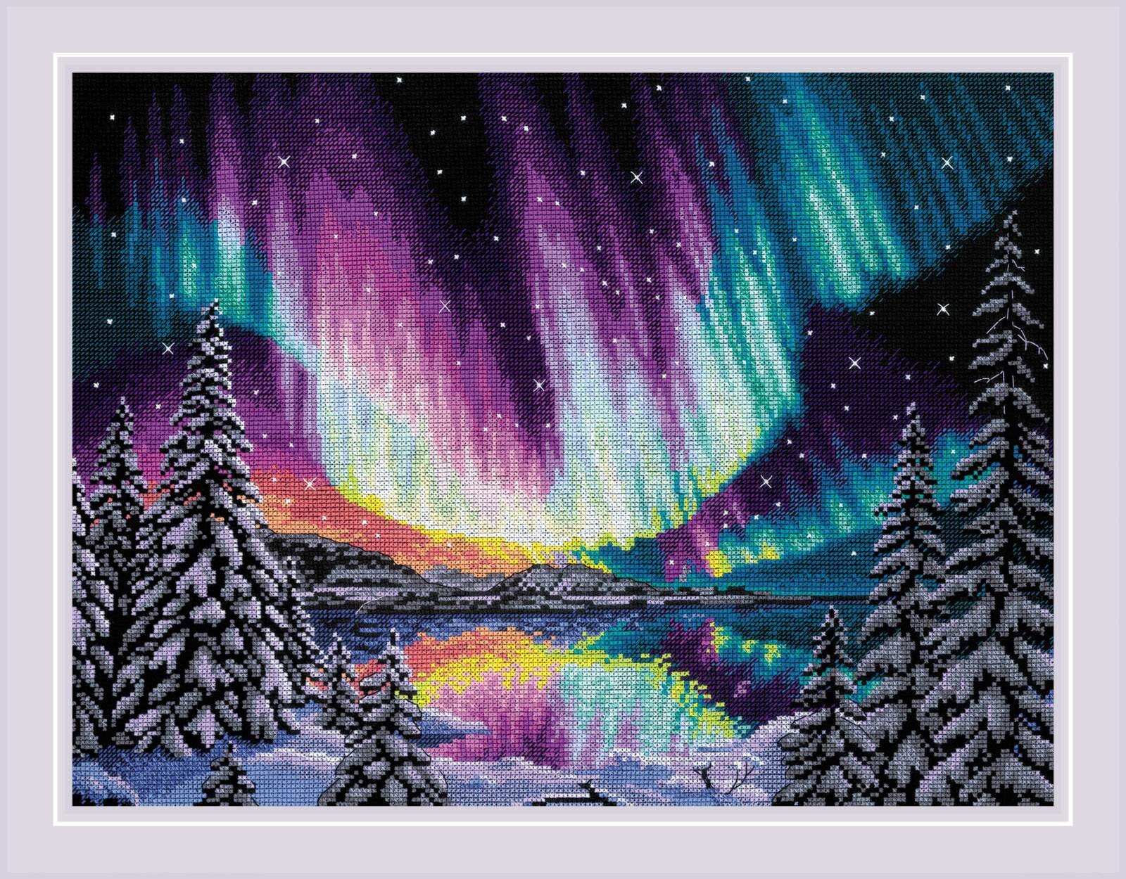 Kit Point De Croix Riolis – Rendez-vous à La Fenêtre – Compté, Toile Aïda, 21x30cm