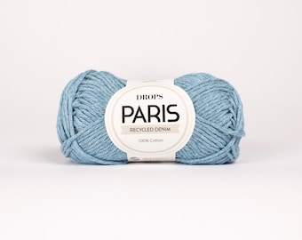 DROPS Paris 100% cotton yarn - 10 Ply Aran and Worsted Yarn for Crochet and Knitting, Garnstudio Yarn