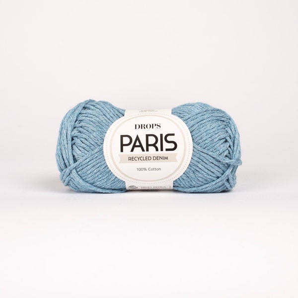 DROPS Paris 100% cotton yarn - 10 Ply Aran and Worsted Yarn for Crochet and Knitting, Garnstudio Yarn