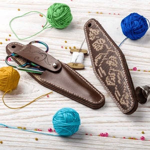 Scissor Leather Case Kit - Needlecraft Scissor Case, Scissor Holder
