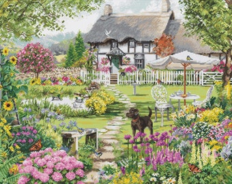 Cross Stitch Kit Luca-S GOLD - Cottage Garden, B2412