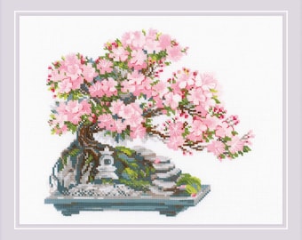 Cross Stitch Kit Riolis - Flowering Bonsai, R2042