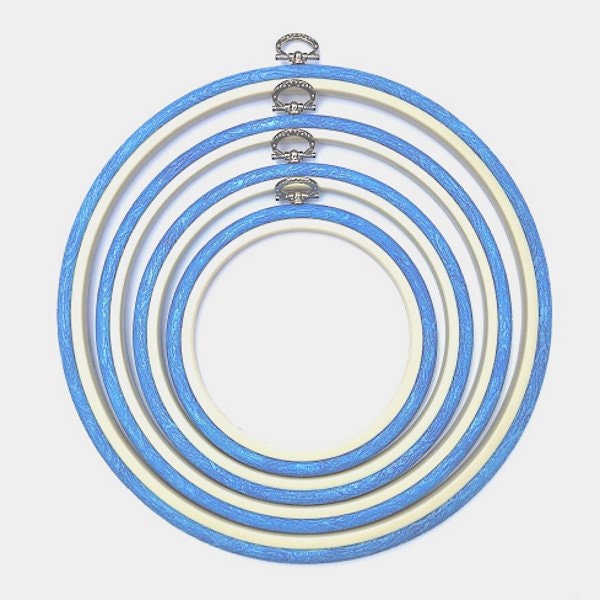 Nurge Cerchio Flessibile Per Ricamo A Punto Croce Effetto Legno 20,5 Cm - Espositore Per Creatività