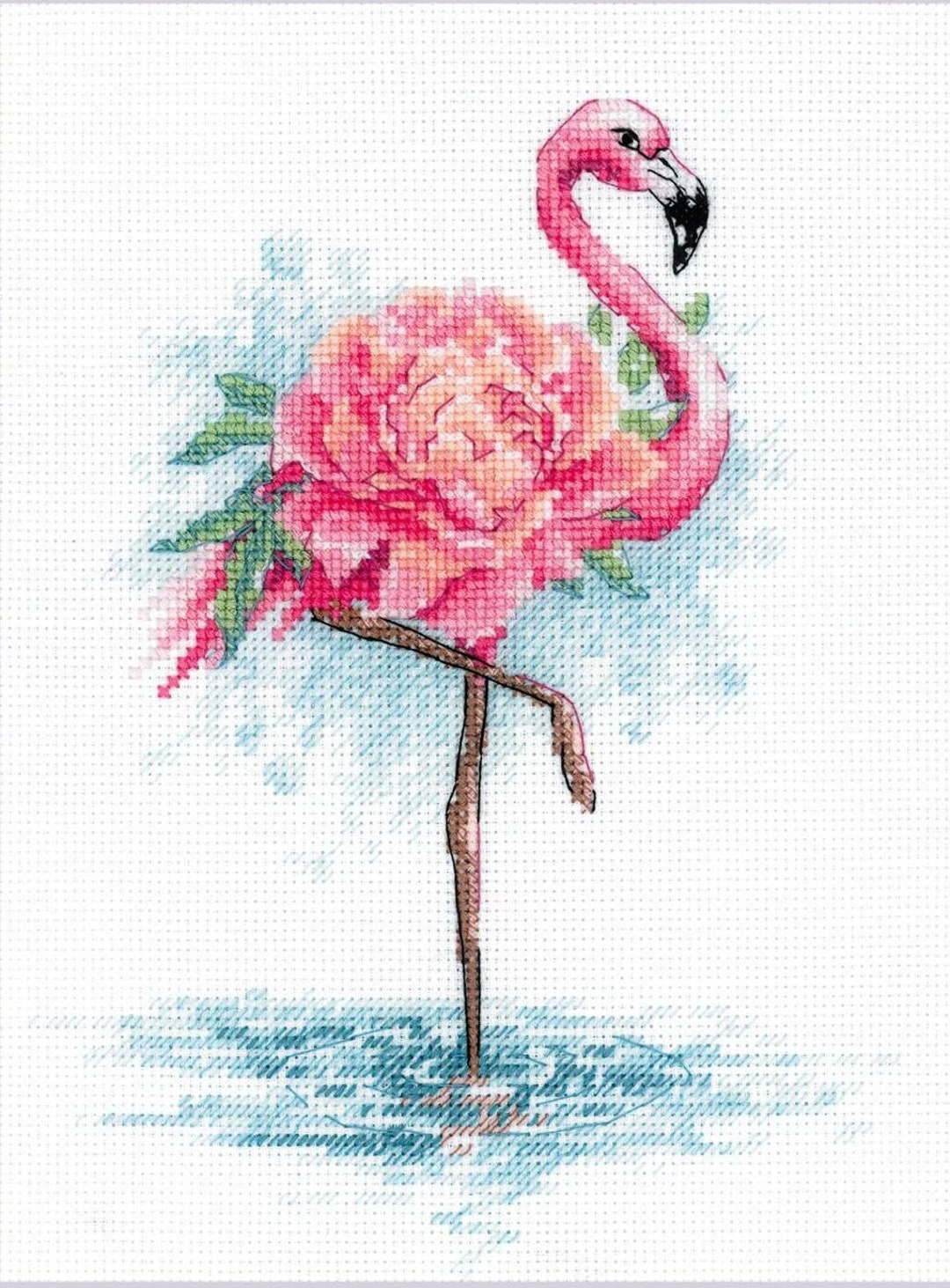 Riolis Cross Stitch Kit - Blooming Flamingo - Etsy