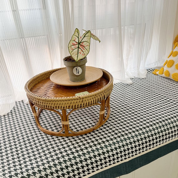 Natural Handmade Round Rattan Coffee Table Coffee Rattan Table