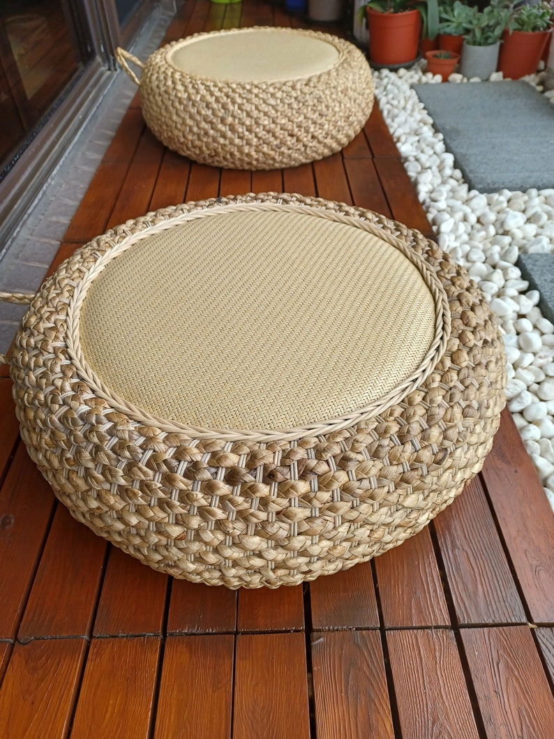 Rattan Futon Cushion Rattan Tatami Cushion Balcony Floor Round Cushion