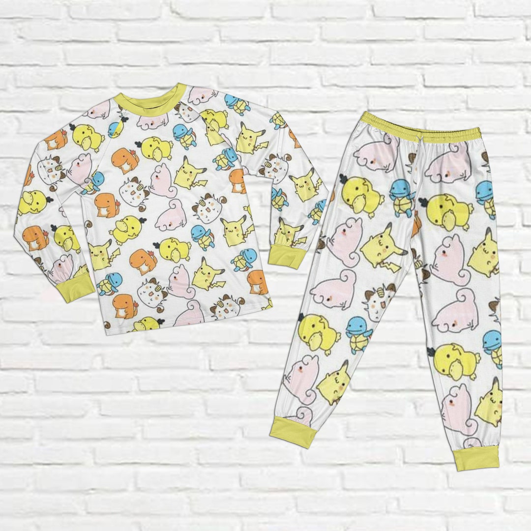 Pokemon Pajamas Set Pokemon Womens Pajamas Pokemon Pyjamas Etsy