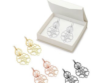 Set Lightness Double Boucles d’oreilles ajourées + Bague