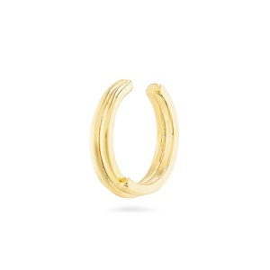 Triple Bar Ear Cuff Earrings In Gold Plated Copper