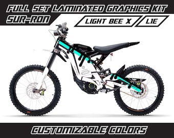 SUR RON Drip Style Electric Sponsors Full Graphics Kit Gloss or Matte Surron Laminated Bubble Free Thick Stickers Set