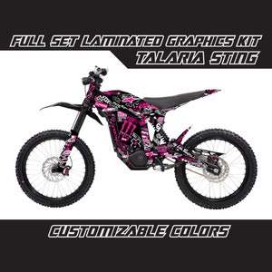 TALARIA STING Stickerbomb Pink Full Graphics Decals Stickers Kit Gloss or Matte Laminated Bubble Free Thick Set