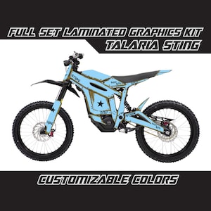 TALARIA STING Rusty Blue Graffiti Damaged Style Full Graphics Kit Gloss or Matte Laminated Bubble Free Thick