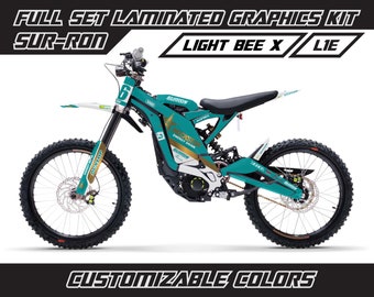 SUR RON Light Bee X Graphics Kit - Rockstar Mint Full Decal Wrap Vinyl Stickers Set Gloss or Matte Surron Lbx Laminated Bubble Free Thick