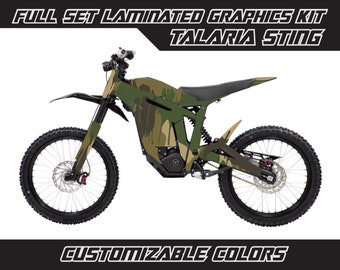 TALARIA STING Camouflage Army Full Graphics Decals Stickers Kit Gloss or Matte Laminated Bubble Free Thick Set