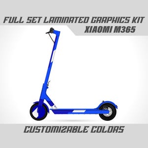 Xiaomi M365 Scooter Graphics Kit: Laminated Vinyl Decal Wrap - Blue