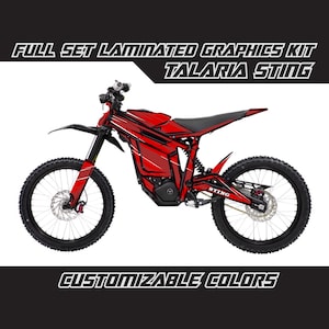TALARIA STING Cartoon Animated Red Full Graphics Kit Gloss or Matte Laminated Bubble Free Thick