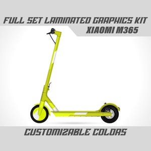 Xiaomi M365 Scooter Graphics Kit: Fluo Lime Vinyl Decal Wrap - Gloss or Matte