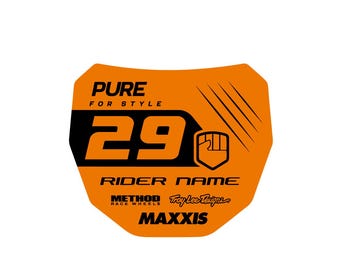 Adesivo Per Piastra Frontale ODI Personalizzato - Sur Ron MTB Talaria Downhill DH Bicicletta Elettrica Numero Nome Colore Mx Decal Grafica Vinile Laminato Spesso - Italia - Foto 12