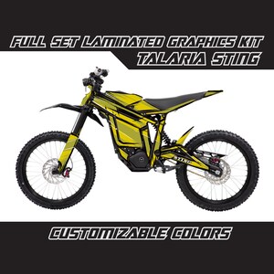 TALARIA STING Cartoon Animated Yellow Full Graphics Kit Gloss or Matte Laminated Bubble Free Thick