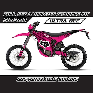 ULTRA BEE Sur Ron Fox Hot Pink Full Graphics Kit Gloss or Matte Surron ...