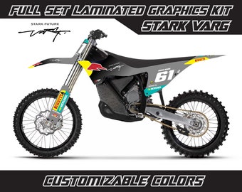 STARK VARG Gray R Bull Full Graphics Bull Kit Gloss or Matte Laminated Bubble Free Decals Stickers Set
