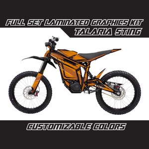 TALARIA STING Cartoon Animated Orange Full Graphics Kit Gloss or Matte Laminated Bubble Free Thick