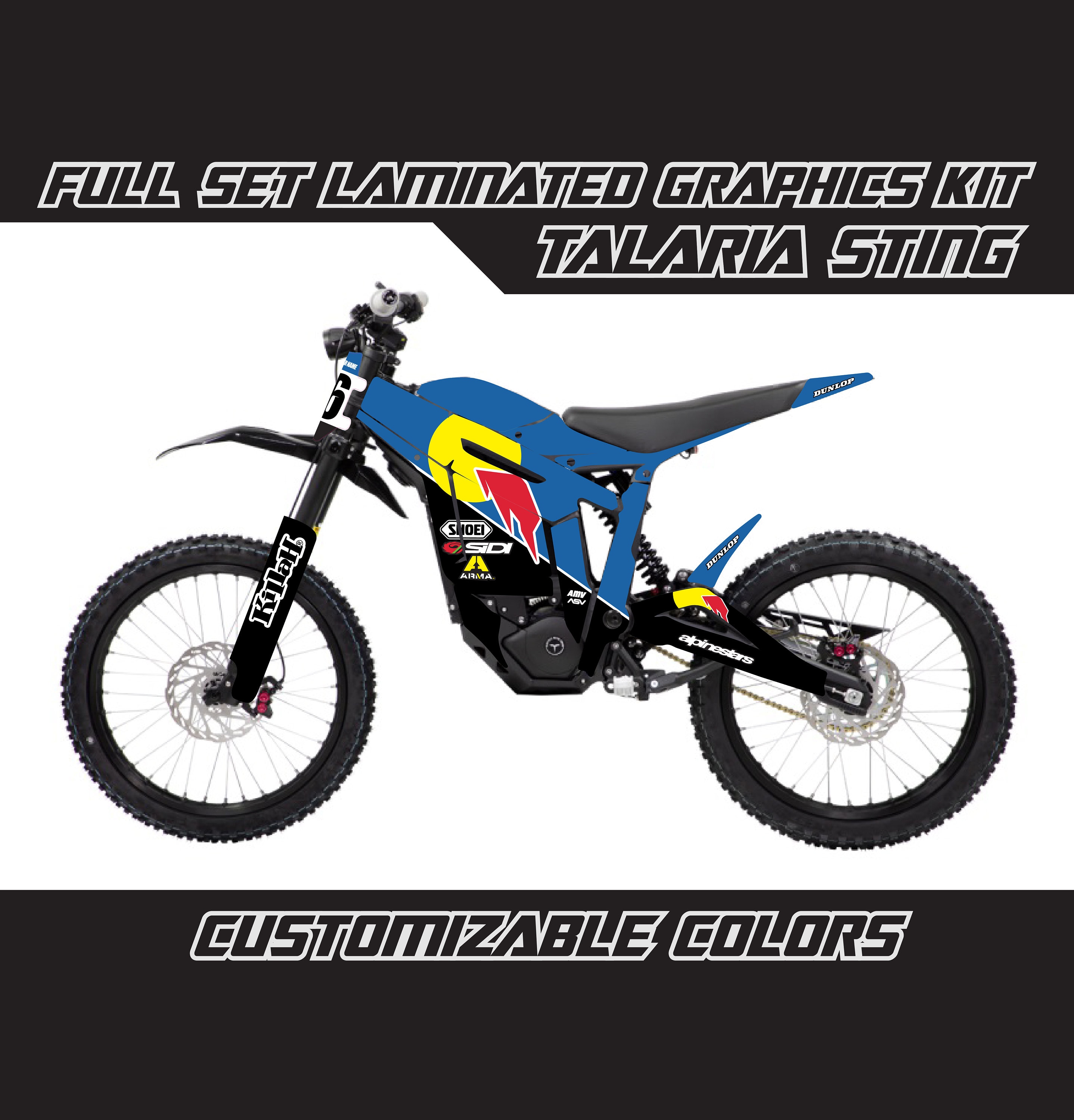 TALARIA STING R Bull Full Graphics Kit Gloss or Matte Laminated