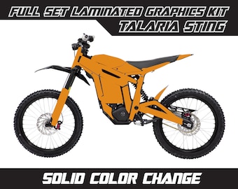 TALARIA STING Orange Solid Full Color Change Graphics Kit Gloss or Matte Laminated Bubble Free Thick