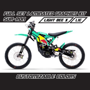 SUR RON R Bull Electric Full Graphics Kit Gloss or Matte Surron Laminated Bubble Free Thick Stickers Set