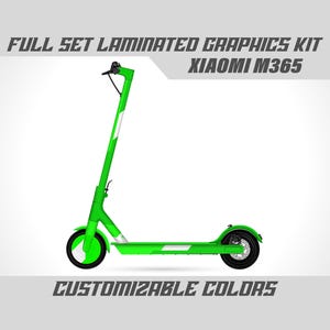Xiaomi M365 Scooter Graphics Kit: Green Vinyl Decal Wrap, Laminated, Bubble-Free
