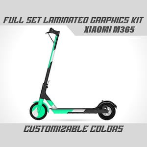 Xiaomi M365 Scooter Graphics Kit: Mint Black White Vinyl Decal Wrap