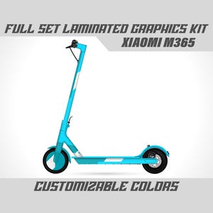 Xiaomi M365 Scooter Graphics Kit: Sky Blue Vinyl Decal Wrap (Gloss or Matte)
