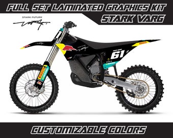 STARK VARG Black R Bull Full Grafiken Bull Kit Glanz oder Matt Laminierte Bubble Free Abziehbilder Aufkleber Set